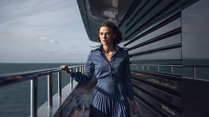 The Woman in Cabin 10. Keira Knightley as Lo in The Woman in Cabin 10. Cr. Parisa Taghizadeh/Netflix © 2025