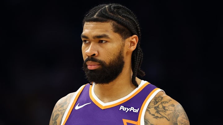 Nov 29, 2025; Phoenix, Arizona, USA; Phoenix Suns center Nick Richards (2) against the Denver Nuggets at the Mortgage Matchup Center. Mandatory Credit: Mark J. Rebilas-Imagn Images Nov 29, 2025; Phoenix, Arizona, USA; Phoenix Suns center Nick Richards (2) against the Denver Nuggets at the Mortgage Matchup Center. Mandatory Credit: Mark J. Rebilas-Imagn Images