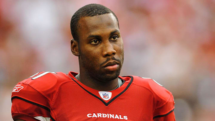 Sept. 13, 2009; Glendale, AZ, USA; Arizona Cardinals wide receiver (81) Anquan Boldin against the San Francisco 49ers at University of Phoenix Stadium. San Francisco defeated Arizona 20-16. Mandatory Credit: Mark J. Rebilas-Imagn Images