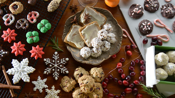 An assortment of holiday cookies An assortment of holiday cookies