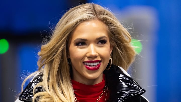 Jan 21, 2024; Orchard Park, New York, USA; Kansas City Chiefs team executive Gracie Hunt against the Buffalo Bills in the 2024 AFC divisional round game at Highmark Stadium. 