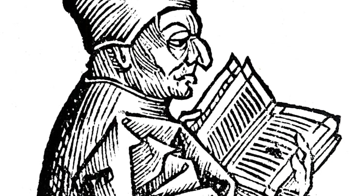 The Venerable Bede (c673-735), Anglo-Saxon theologian, scholar and historian, 1493.