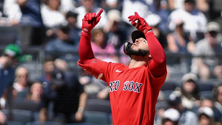 Aug 29, 2026; Bronx, New York, USA;  Boston Red Sox right fielder Wilyer Abreu (52) rounds the bases after hitting a solo home run against the New York Yankees during the first inning at Yankee Stadium.  Mandatory Credit: John Jones-Imagn Images