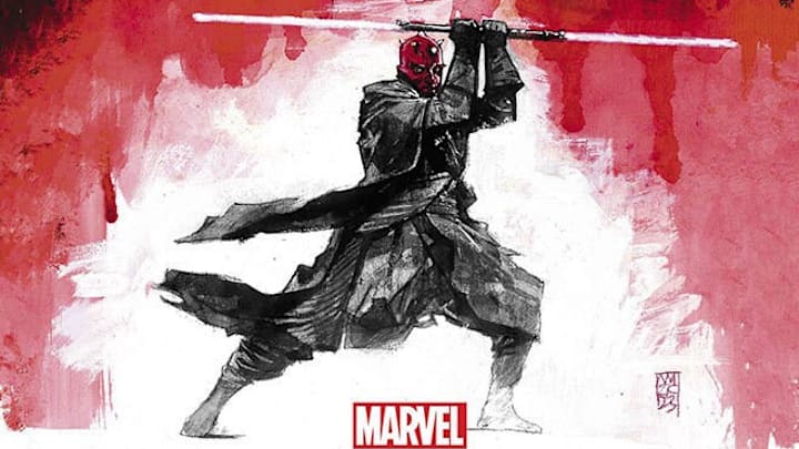 Star Wars: Darth Maul - Black, White, and Red Cover. Image Credits: Marvel Comics