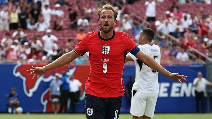 Harry Kane’s header saw New Zealand off in Tampa. Harry Kane’s header saw New Zealand off in Tampa.