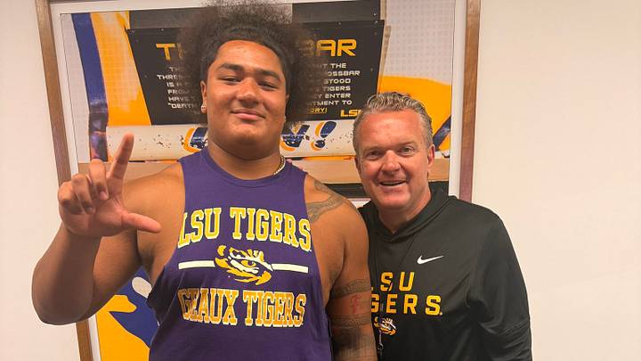 Maxx Jones, who plays for IMG and originally is from Texas, is shown on an LSU visit. Maxx Jones, who plays for IMG and originally is from Texas, is shown on an LSU visit.