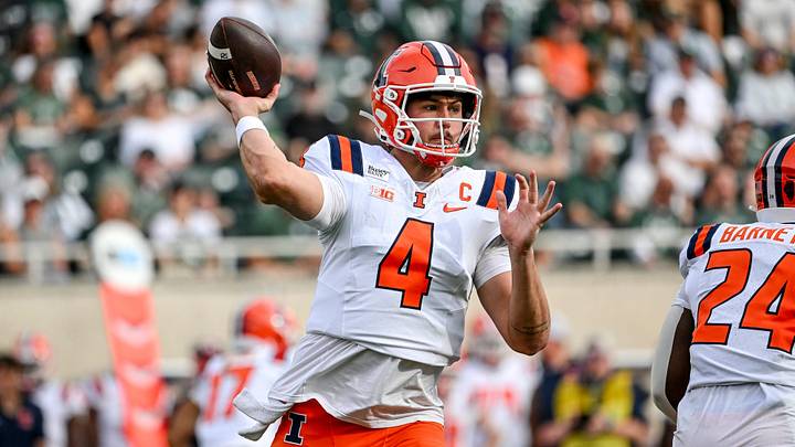 Katin Houser and Illinois are home underdogs against Oregon. Katin Houser and Illinois are home underdogs against Oregon.