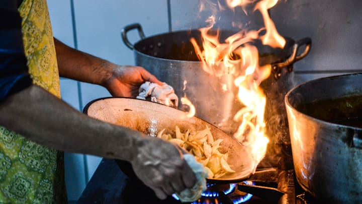 Whether or not you know what flambé means, be careful trying it at home.