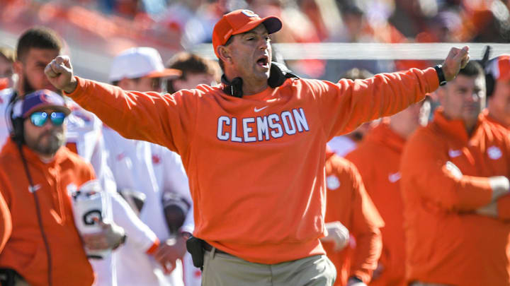 Clemson head coach Dabo Swinney during the third quarter of the TaxSlayer Gator Bowl at EverBank