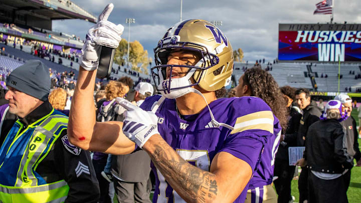 Denzel Boston celebrates the win over Illinois. Denzel Boston celebrates the win over Illinois.