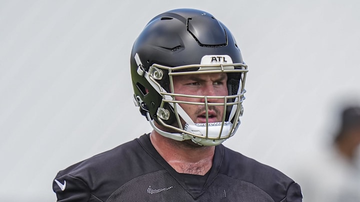 Atlanta Falcons offensive lineman Drew Dalman Atlanta Falcons offensive lineman Drew Dalman