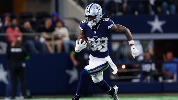 Dec 30, 2023; Arlington, Texas, USA;  Dallas Cowboys wide receiver CeeDee Lamb (88) runs with the