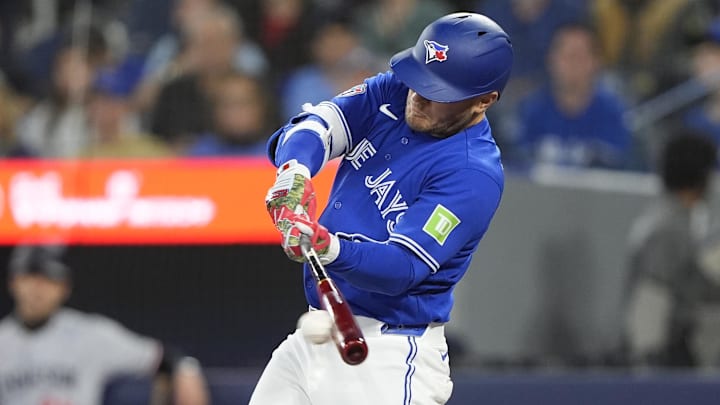 Toronto Blue Jays center fielder Daulton Varsho.