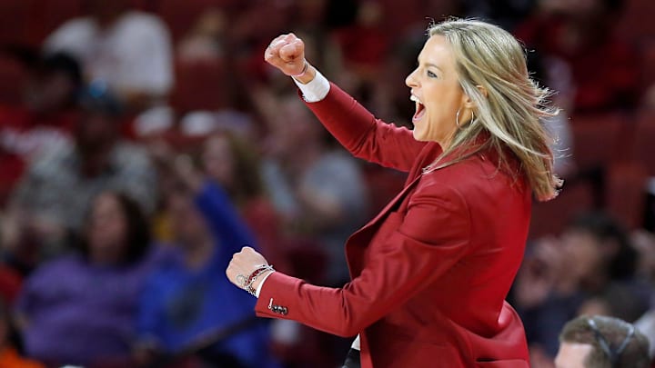 Oklahoma head women's basketball coach Jennie Baranczyk