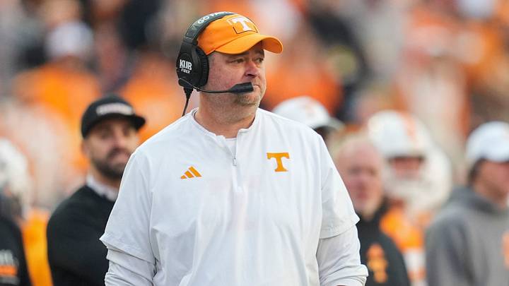 Tennessee coach Josh Heupel during a football game between Tennessee and Alabama at Neyland Stadium in Knoxville, Tenn., on Oct. 17, 2026.