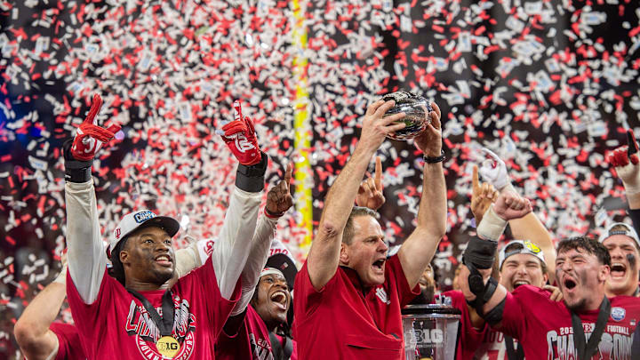 Indiana took over the No. 1 spot in the AP Poll after beating Ohio State in the Big Ten Championship game.