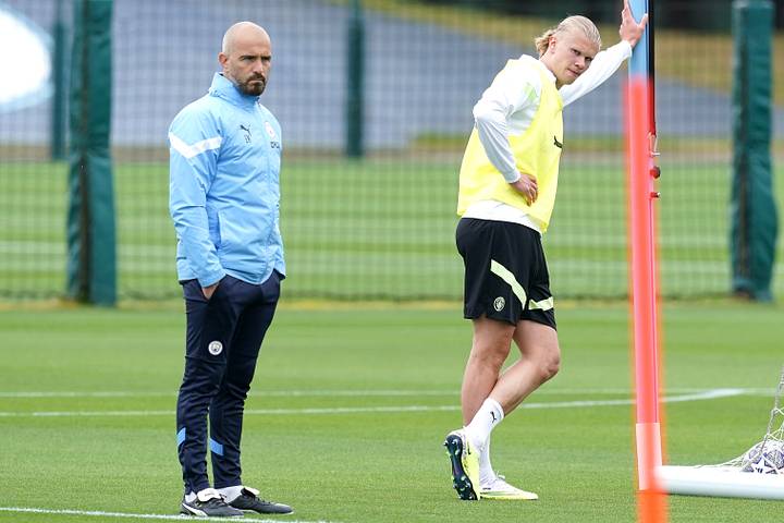 Enzo Maresca, Erling Haaland. Enzo Maresca, Erling Haaland.
