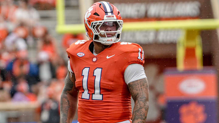 Clemson defensive lineman Peter Woods (11) during the second quarter at Memorial Stadium in Clemson, S.C. Saturday, September 6, 2025. Clemson defensive lineman Peter Woods (11) during the second quarter at Memorial Stadium in Clemson, S.C. Saturday, September 6, 2025.