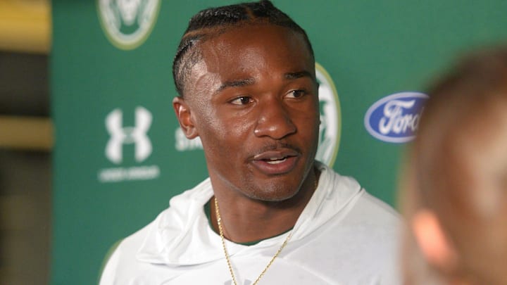 Colorado State receiver Tory Horton during his pro day at Canvas Stadium.
