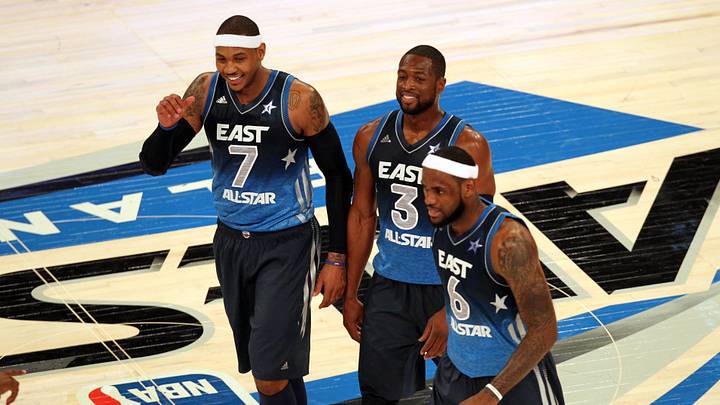 Carmelo Anthony, Dwyane Wade and LeBron James were the stars of the 2003 NBA draft class. Carmelo Anthony, Dwyane Wade and LeBron James were the stars of the 2003 NBA draft class.