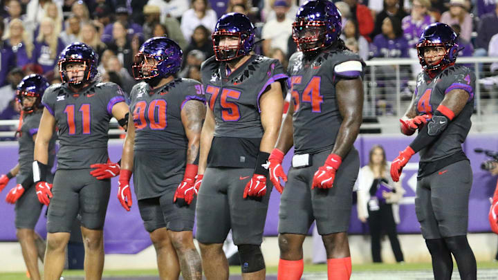 TCU defensive line against Oklahoma State 11/10/2024