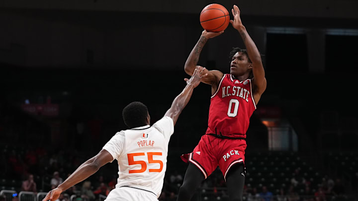 North Carolina State Wolfpack guard Terquavion Smith (0)