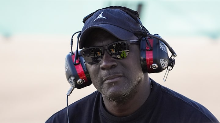 Michael Jordan debuted an upcoming Air Jordan 11 colorway at a NASCAR race in Charlotte.