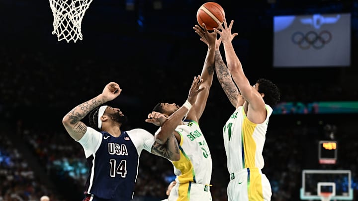 TOPSHOT-BASKETBALL-OLY-PARIS-2024-BRA-USA