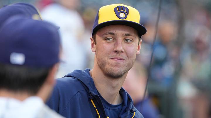 Jul 27, 2026; San Francisco, California, USA; Milwaukee Brewers pitcher Jacob Misiorowski (32) before the game against the San Francisco Giants at Oracle Park. Mandatory Credit: Darren Yamashita-Imagn Images Jul 27, 2026; San Francisco, California, USA; Milwaukee Brewers pitcher Jacob Misiorowski (32) before the game against the San Francisco Giants at Oracle Park. Mandatory Credit: Darren Yamashita-Imagn Images