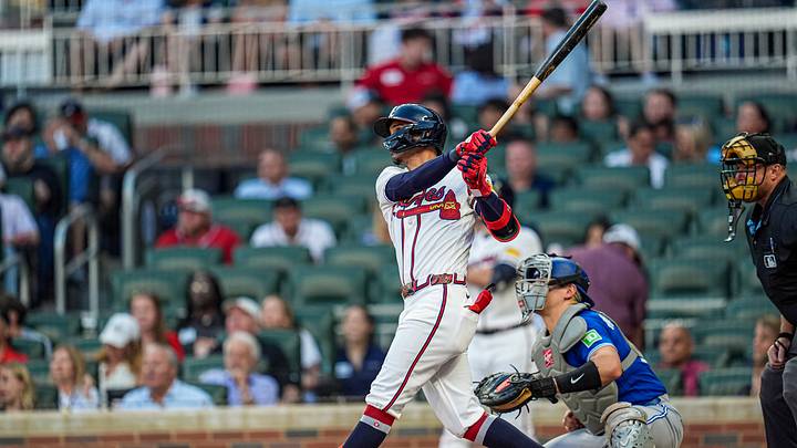 Atlanta Braves left fielder Mauricio Dubón. Atlanta Braves left fielder Mauricio Dubón.