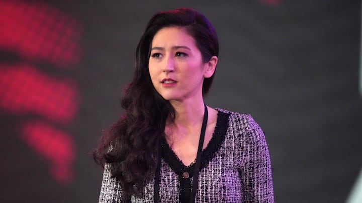 Mina Kimes during the Pro Bowl Skills Challenge at Nicholson Fieldhouse. 