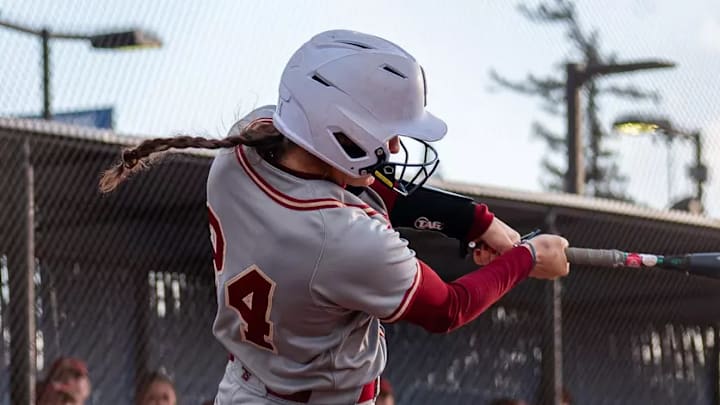 Boston College's Gator Robinson hitting a ball against San Jose State Boston College's Gator Robinson hitting a ball against San Jose State