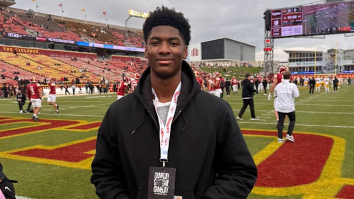 C.J. Johnson on a visit to Iowa State.