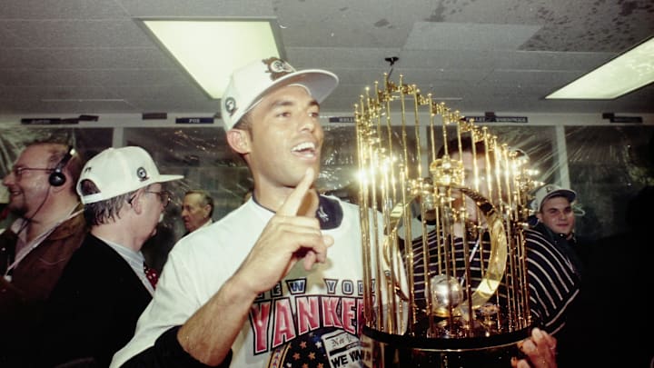 Mariano Rivera celebrates after the Yankees won the 1996 World Series.
( Frank Becerra Jr. / The Journal News )

Yankee Red Sox