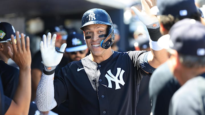 Aaron Judge and the Yankees visit the Giants to open the 2026 MLB season.