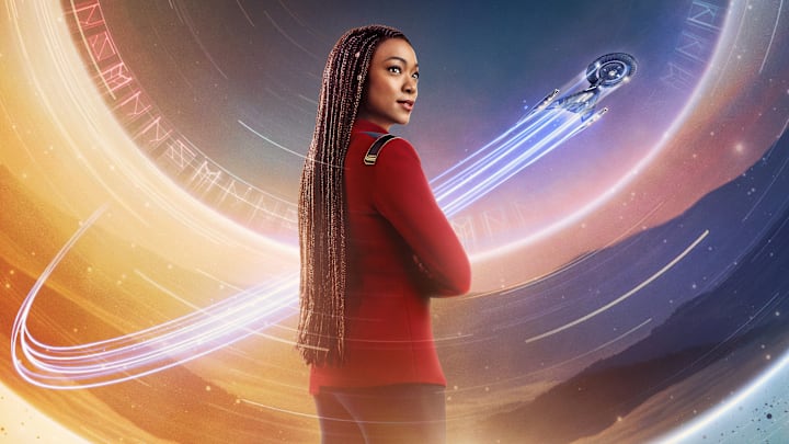 Sonequa Martin-Green as Burnham in season 5 key art of the Paramount+ original series STAR TREK: DISCOVERY. Photo Credit: James Dimmock/Paramount+