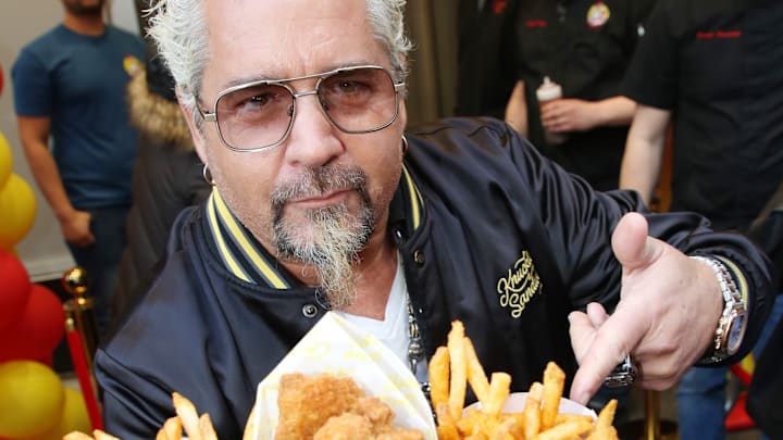 Guy Fieri at the opening of his Chicken Guy! NYC restaurant 