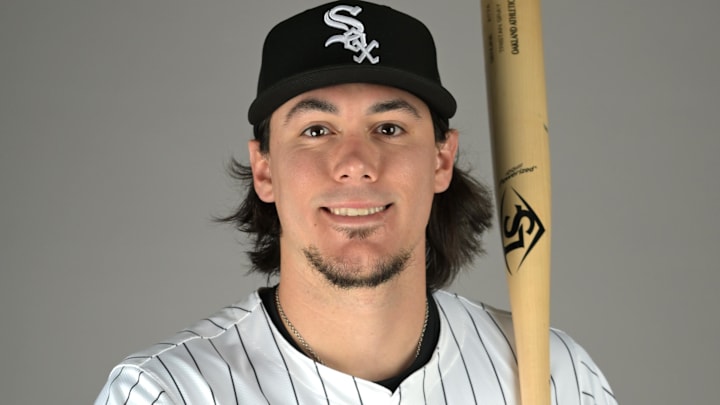 Chicago White Sox infielder Tristan Gray (41) poses for a photo on media day at the team’s spring training facility in Glendale, AZ. Chicago White Sox infielder Tristan Gray (41) poses for a photo on media day at the team’s spring training facility in Glendale, AZ.