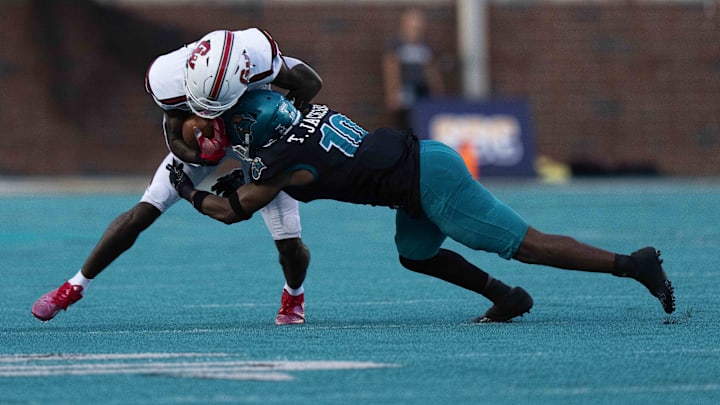 Former South Carolina football defensive back Tavyn Jackson when he was with the Coastal Carolina Chanticleers