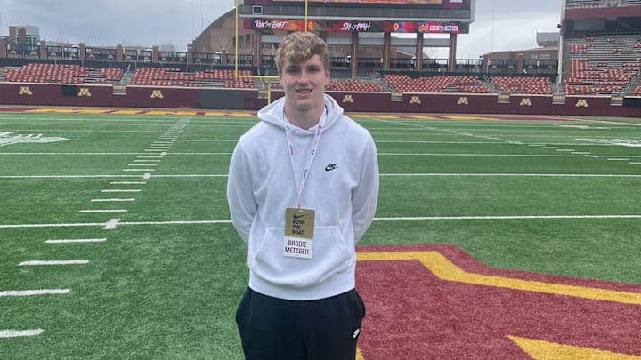 Brodie Metzger on an unofficial visit to Minnesota.