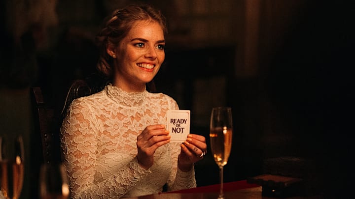 Samara Weaving in the film READY OR NOT. Photo by Eric Zachanowich. © 2019 Twentieth Century Fox Film Corporation All Rights Reserved