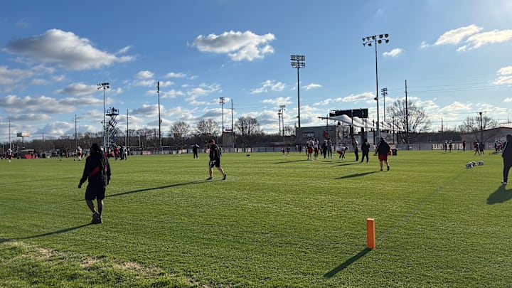 Louisville's practice fields during spring ball