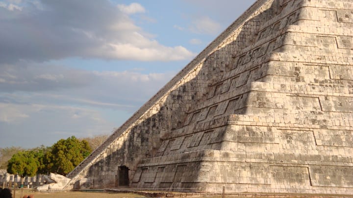 A shadowy serpent appears at Chichen Itza on the equinox.