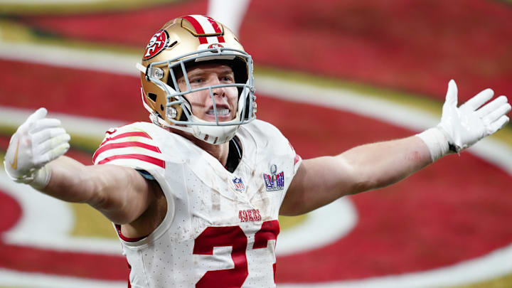 San Francisco 49ers running back Christian McCaffrey (23) San Francisco 49ers running back Christian McCaffrey (23)