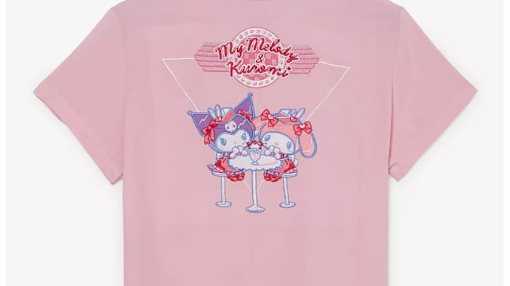 Sanrio My Melody Diner Women's Cropped Woven Button-Up 