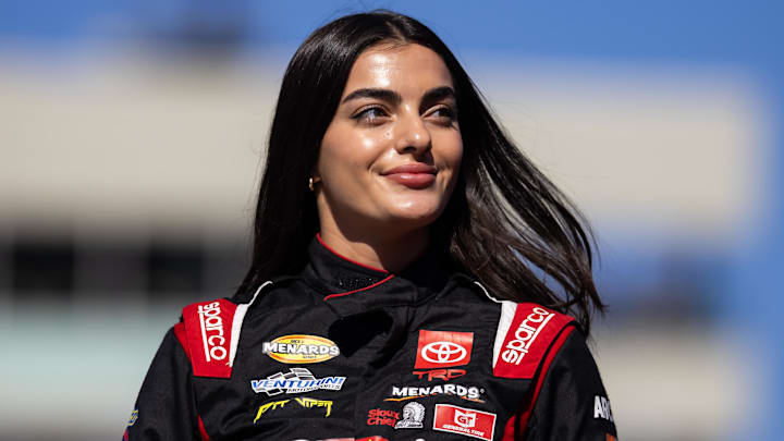NASCAR ARCA West series driver Toni Breidinger (25) during the Desert Diamond Casino West Valley 100 at Phoenix Raceway. NASCAR ARCA West series driver Toni Breidinger (25) during the Desert Diamond Casino West Valley 100 at Phoenix Raceway.