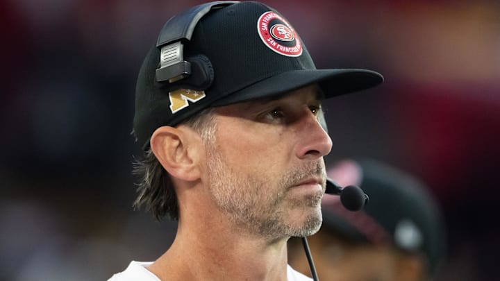 San Francisco 49ers head coach Kyle Shanahan against the Arizona Cardinals at State Farm Stadium.