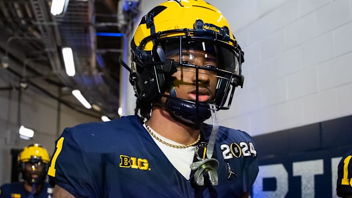 Jan 8, 2024; Houston, TX, USA; Michigan Wolverines defensive back Amorion Walker (1) against the
