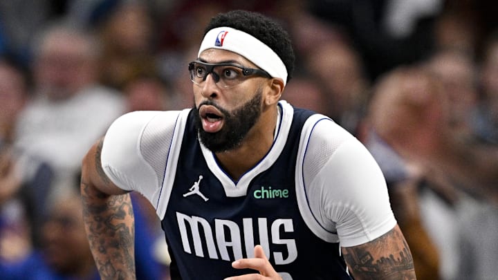 Dec 12, 2025; Dallas, Texas, USA; Dallas Mavericks forward Anthony Davis (3) runs back up the court during the game between the Mavericks and the Nets at the American Airlines Center. Mandatory Credit: Jerome Miron-Imagn Images Dec 12, 2025; Dallas, Texas, USA; Dallas Mavericks forward Anthony Davis (3) runs back up the court during the game between the Mavericks and the Nets at the American Airlines Center. Mandatory Credit: Jerome Miron-Imagn Images