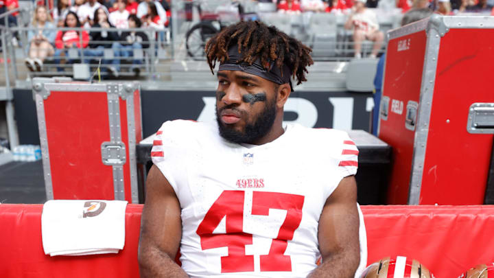 San Francisco 49ers defensive end Bryce Huff (47)